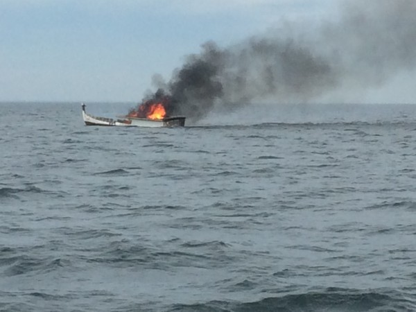 Ipswich Police and Fire Respond to Lobster Boat Fire