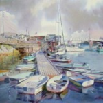 “My Impression of New England and Beyond” Watercolor Ocean Views and Cityscapes by Abram Shkolnik  On display at Marblehead Abbot Public Library