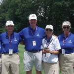Bass Rocks Contingent Marhalls the 3rd Hole at Senior Open