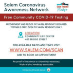 Stop the Spread COVID-19 Testing in Salem: Schedule Changes for Remainder of December