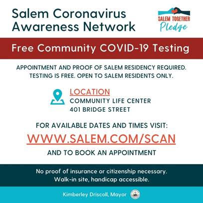 City of Salem Announces Salem Resident Only COVID-19 Testing for December