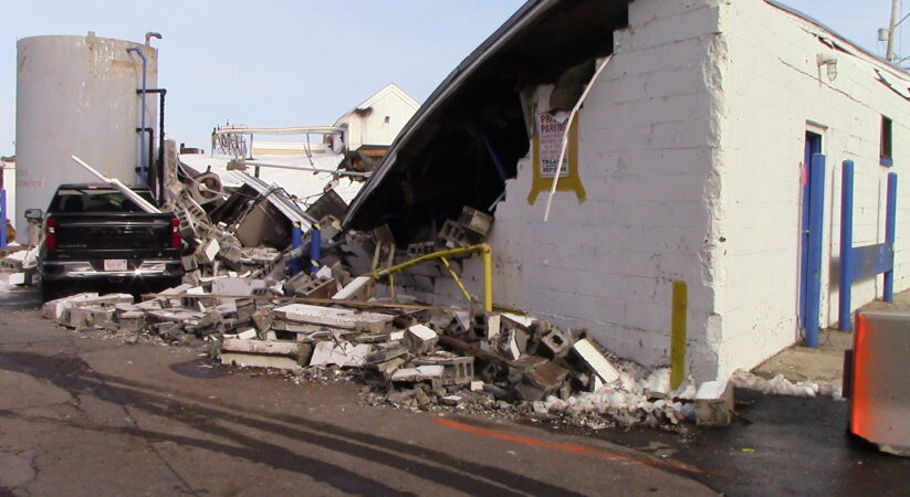 (Audio, Video, Photos) Gloucester:  No Injuries in Roof Collapse of Industrial Building