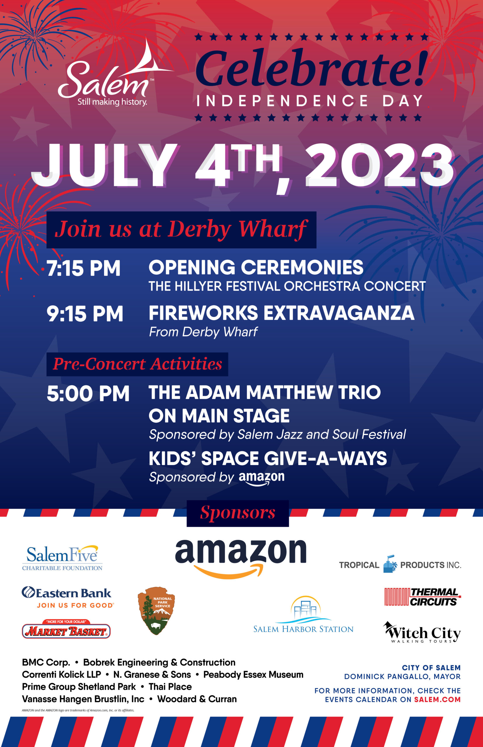 City of Salem July 4th Celebration Events Entertainment Fireworks