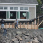 Photos: Seawall Work Continues Today in Swampscott – Mission on the Bay (Restaurant) Looks to Reopen Soon