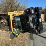 West Newbury Police and Fire Departments Respond to Dump Truck Rollover