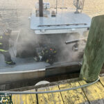 (Photos) Gloucester Fire Department Extinguishes Boat Fire Early Thursday Morning