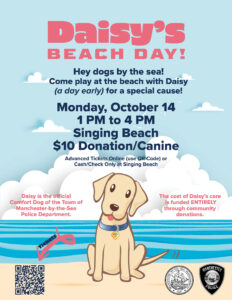 Manchesterbythesea – Daisy’s Beach Day Fundraiser October 14