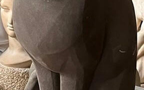 Giant 8-foot bronze cat sculpture moves by crane into Cape Ann Museum courtyard, May 15 at 10 a.m.