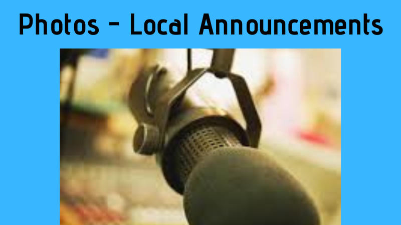 Thursday, August 6:  Community News Notes and Sports Shorts
